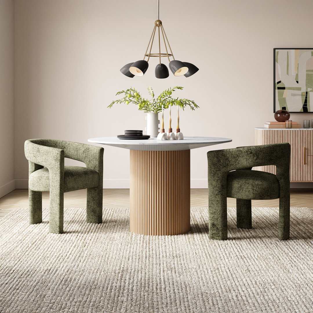Darlington Chenille Upholstered Dining Arm Chair